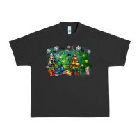 Pigment Black christmas trees with hockey Urban Heavy Tee - Zillion Design Studio