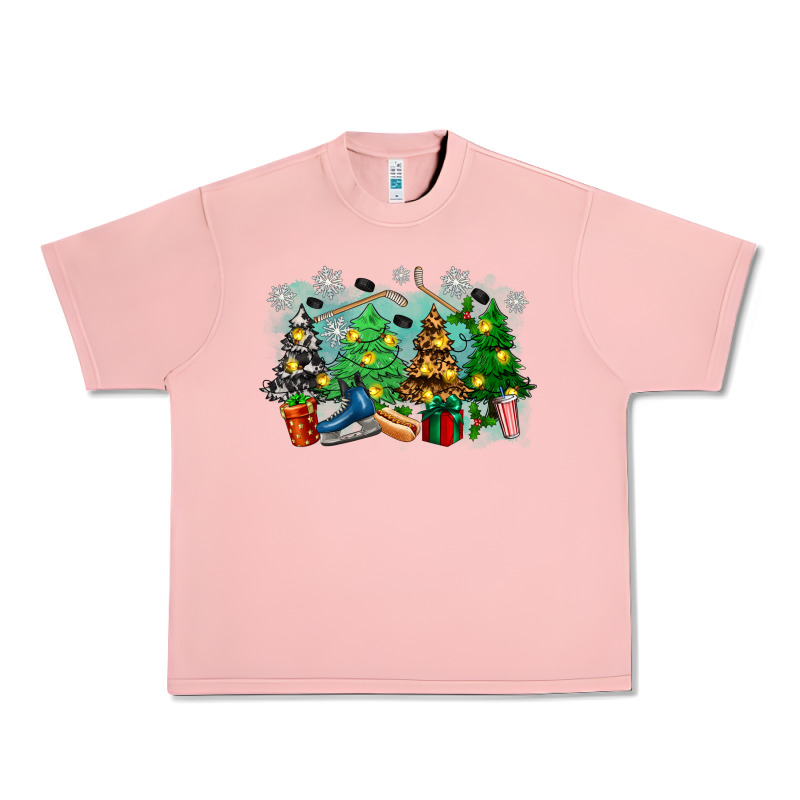 Christmas Trees With Hockey Urban Heavy Tee by Zillion Design Studio | Teevron