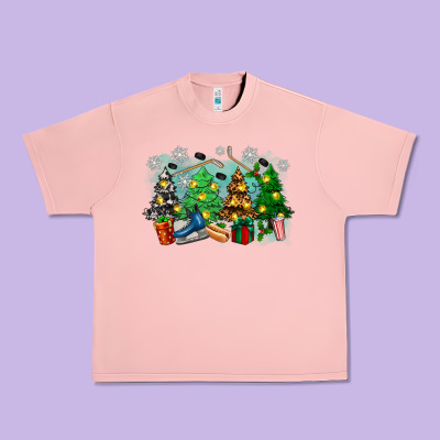 Urban Heavy Tee christmas trees with hockey