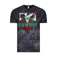 Cloud Black cowboy killer Vintage Tee - texasbilliewilder