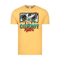 Vintage Mustard cowboy killer Vintage Tee - texasbilliewilder