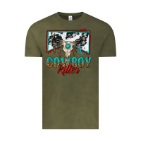 Vintage Olive cowboy killer Vintage Tee - texasbilliewilder