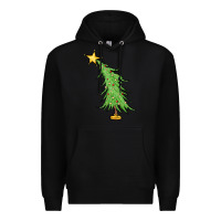 Black trendy christmas tree Premium Hoodie - MaliasSmallBusiness
