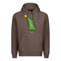 Coffee trendy christmas tree Premium Hoodie - MaliasSmallBusiness