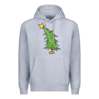 Heather Grey trendy christmas tree Premium Hoodie - MaliasSmallBusiness