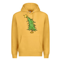 Mustard trendy christmas tree Premium Hoodie - MaliasSmallBusiness
