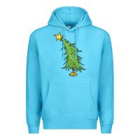 Ocean Blue trendy christmas tree Premium Hoodie - MaliasSmallBusiness