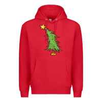 Red trendy christmas tree Premium Hoodie - MaliasSmallBusiness
