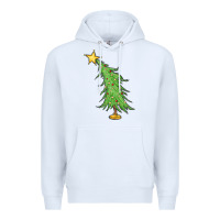 White trendy christmas tree Premium Hoodie - MaliasSmallBusiness