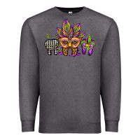 Charcoal Heather mardi gras teeth dental assistant Premium Sweatshirt - Jasminsmagicworld