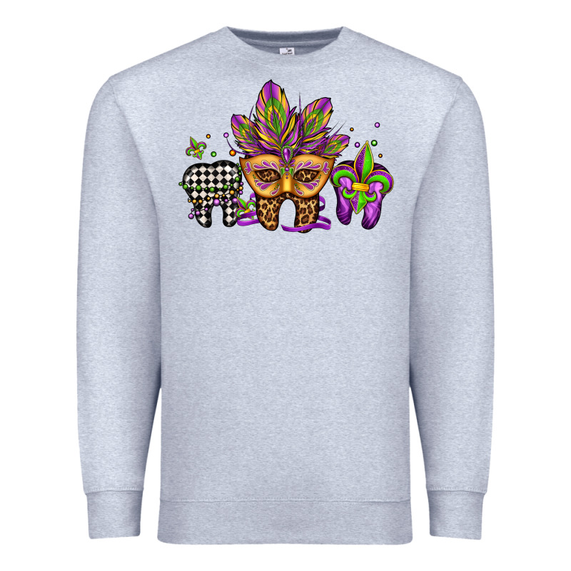 Mardi Gras Teeth Dental Assistant Premium Sweatshirt by Jasminsmagicworld | Teevron