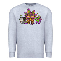 Heather Grey mardi gras teeth dental assistant Premium Sweatshirt - Jasminsmagicworld