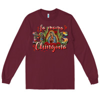Burgundy la mama mos chingona Long Sleeve Tee - CTS Tumbler Store