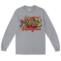Heather Grey la mama mos chingona Long Sleeve Tee - CTS Tumbler Store