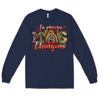 Navy la mama mos chingona Long Sleeve Tee - CTS Tumbler Store