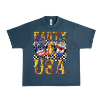 Midnight Navy party in the usa with leopard Urban Heavy Tee - texasbilliewilder