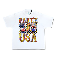 Party In The Usa With Leopard Urban Heavy Tee | Teevron
