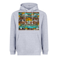 Heather Grey longhorn bull skull cowhide leopard turquoise Heavyweight Hoodie - Artiststas
