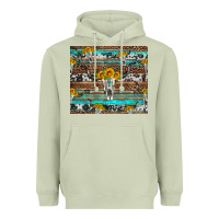 Matcha longhorn bull skull cowhide leopard turquoise Heavyweight Hoodie - Artiststas