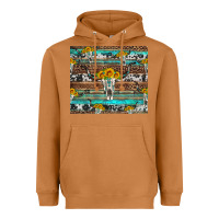 Meerkat longhorn bull skull cowhide leopard turquoise Heavyweight Hoodie - Artiststas