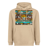 Mushroom longhorn bull skull cowhide leopard turquoise Heavyweight Hoodie - Artiststas