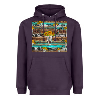 Plum longhorn bull skull cowhide leopard turquoise Heavyweight Hoodie - Artiststas