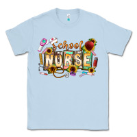 Dusty Blue school nurse Classic Tee - CowhideDigitalArt