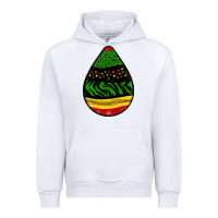 White teardrop african pattern Urban Hoodie - BundleAndBundleShop
