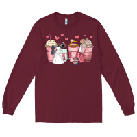 Burgundy wedding bride coffee cups Long Sleeve Tee - Zillion Design Studio