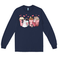 Navy wedding bride coffee cups Long Sleeve Tee - Zillion Design Studio