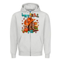 Dove Grey happy fall y'all  cowgirl Zipper Hoodie - AdoDesignShop