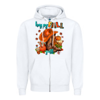 White happy fall y'all  cowgirl Zipper Hoodie - AdoDesignShop