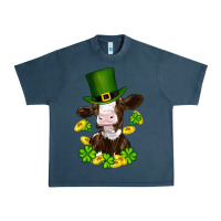 Midnight Navy st patricks day cow Urban Heavy Tee - RanaPortraitStore