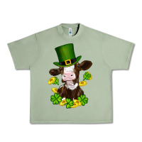 Oil Green st patricks day cow Urban Heavy Tee - RanaPortraitStore