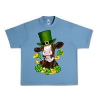Pebble Blue st patricks day cow Urban Heavy Tee - RanaPortraitStore