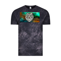 Cloud Black white tiger forest license plate Vintage Tee - RanaPortraitStore
