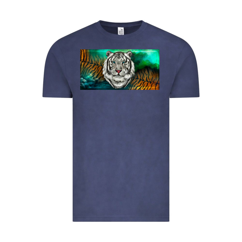 White Tiger Forest License Plate Vintage Tee by RanaPortraitStore | Teevron