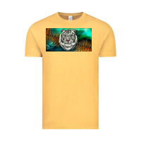 Vintage Mustard white tiger forest license plate Vintage Tee - RanaPortraitStore