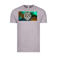 Vintage Zinc white tiger forest license plate Vintage Tee - RanaPortraitStore