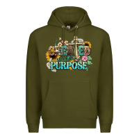 Army Green created with a purpose Premium Hoodie - NancyCooperArtShop