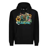 Black created with a purpose Premium Hoodie - NancyCooperArtShop