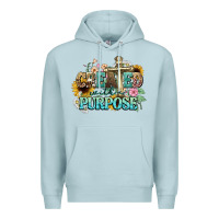 Blue Mist created with a purpose Premium Hoodie - NancyCooperArtShop