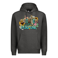 Charcoal Heather created with a purpose Premium Hoodie - NancyCooperArtShop