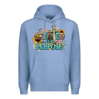 Colony Blue created with a purpose Premium Hoodie - NancyCooperArtShop