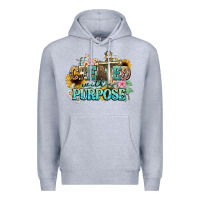 Heather Grey created with a purpose Premium Hoodie - NancyCooperArtShop