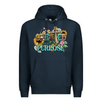 Navy created with a purpose Premium Hoodie - NancyCooperArtShop