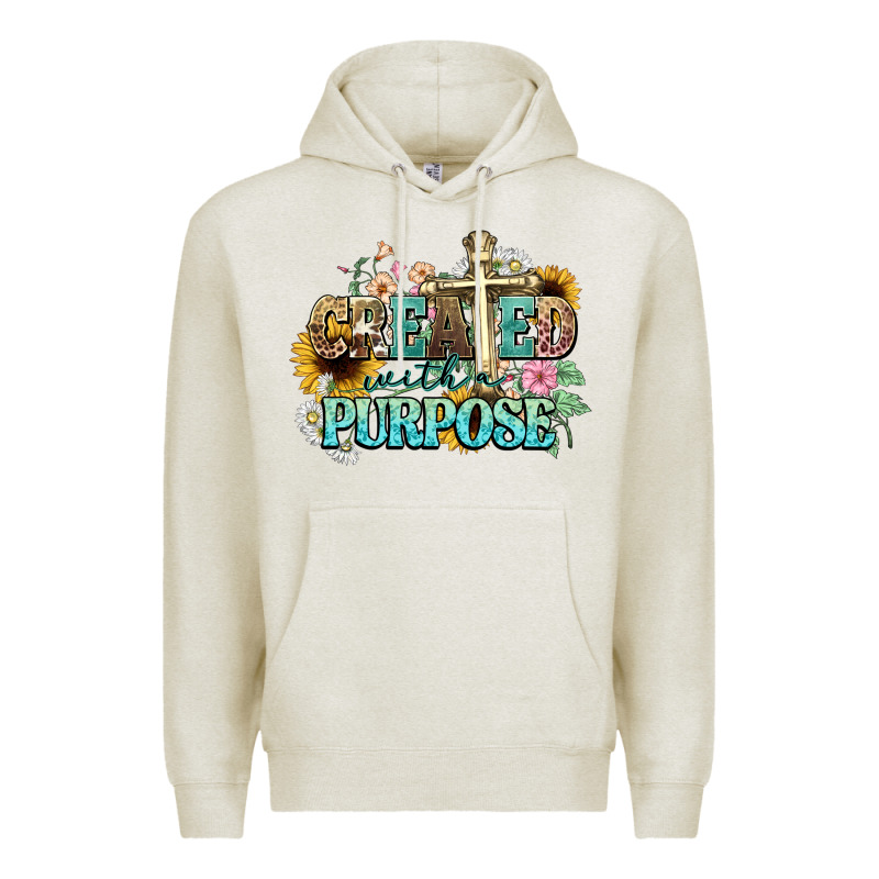 Created With A Purpose Premium Hoodie by NancyCooperArtShop | Teevron
