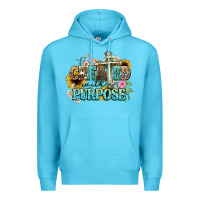 Ocean Blue created with a purpose Premium Hoodie - NancyCooperArtShop
