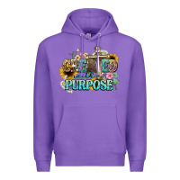 Purple created with a purpose Premium Hoodie - NancyCooperArtShop