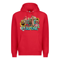 Red created with a purpose Premium Hoodie - NancyCooperArtShop